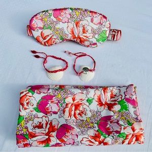 Silk Pillow Cover and Mask Gift Bundle Deal Lady Pepperell 3 Piece Set Handmade